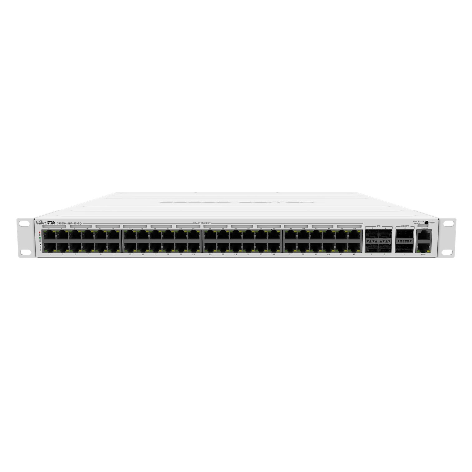 MikroTik CRS354-48P-4S+2Q+RM - panel frontal